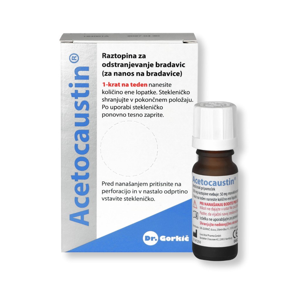 Acetocaustin1 Acetocaustin tekočina za odstranjevanje bradavic