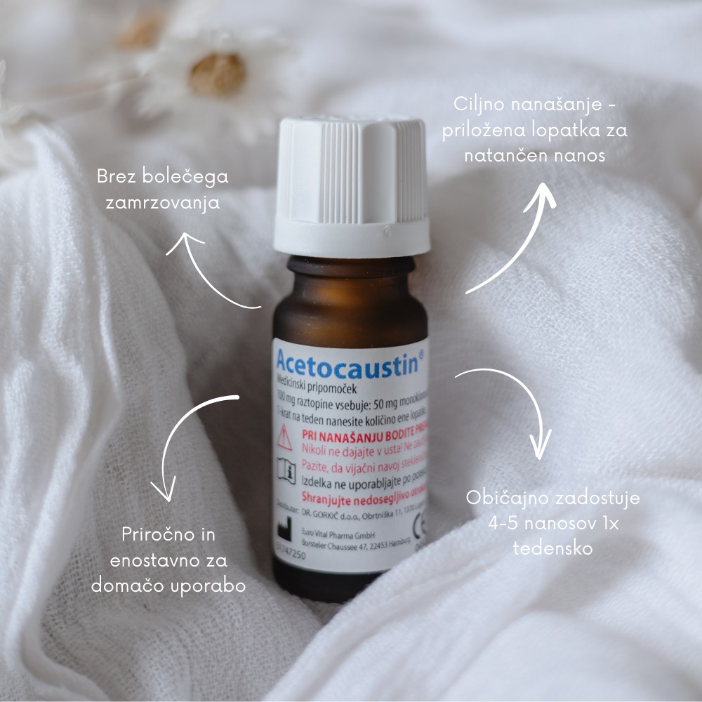 Acetocaustin3 Acetocaustin tekočina za odstranjevanje bradavic